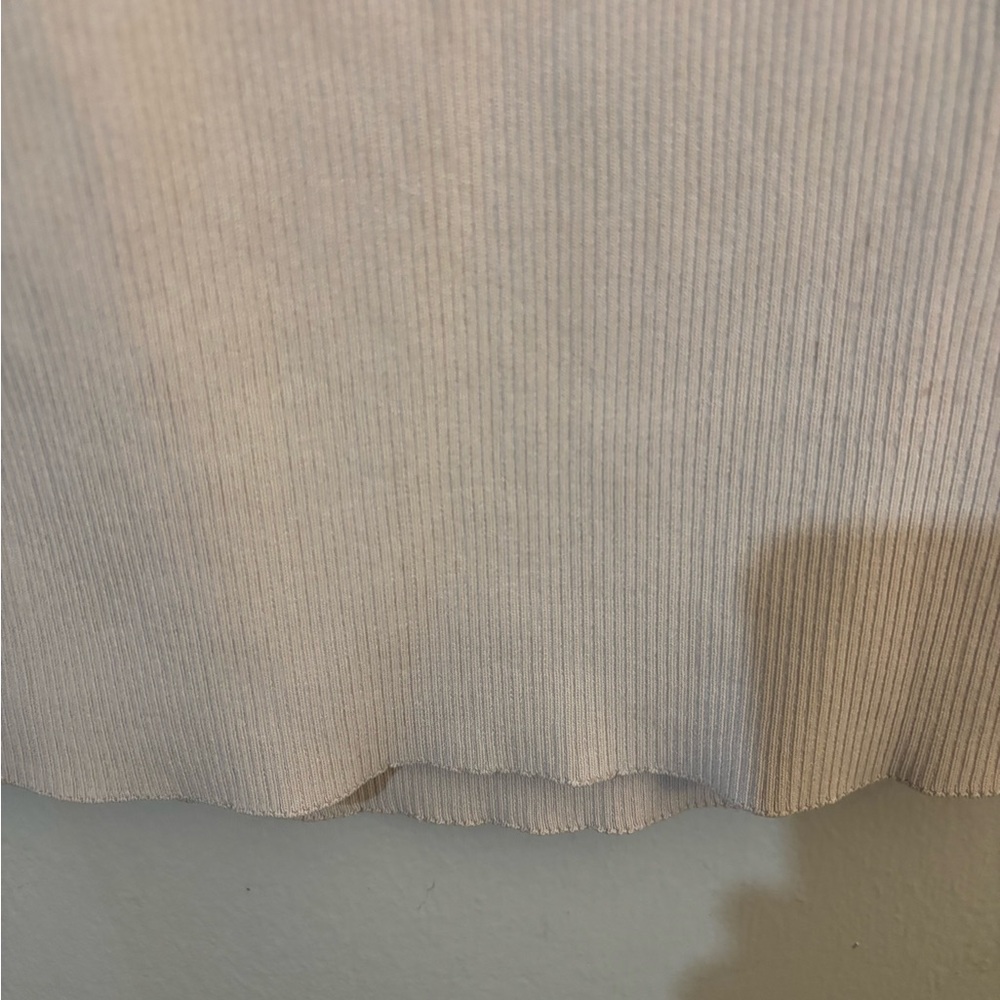 SER.O.YA Cream Ribbed Slip Dress - Picture 3 of 6
